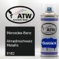 Preview: Mercedes-Benz, Almadinschwarz Metallic, 9182: 400ml Sprühdose, von ATW Autoteile West.